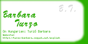 barbara turzo business card