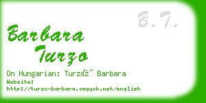 barbara turzo business card